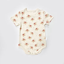 Load image into Gallery viewer, 40603LS-Summer Korean version of pure cotton full version printed short-sleeved bodysuit