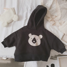 Load image into Gallery viewer, 23D1345SE-Korean children's winter new tops for boys and girls, cute bear prints, thick velvet and warm sweatshirt