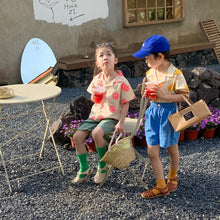 Load image into Gallery viewer, <Taiwan Pavilion> 2022X43SE-Korean version of boys and girls full print smiley face shirt (A3)