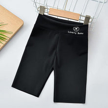 Load image into Gallery viewer, 30701PA- Summer thin high waist outer wear yoga pants five-point shark pants for middle and large children
