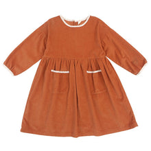 Load image into Gallery viewer, C81316DS-Spring Girls Corduroy Double Pocket Long Sleeve Dress
