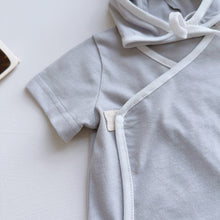 Load image into Gallery viewer, 6199LS-Summer Korean style hemming romper + rabbit ear hat two-piece set