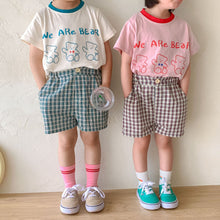 Load image into Gallery viewer, X90278PA-Children's shorts for outer wear, baby Japanese plaid children's clothing, summer thin style, 2022 new casual little boy pants