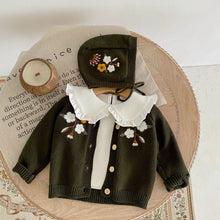Load image into Gallery viewer, 83129se-2022 Spring and Autumn All-match Infant and Child Baby Embroidered Knitted Jacket Cotton Yarn Long Sleeve Newborn Cardigan Jacket