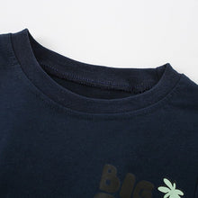 Load image into Gallery viewer, 81108TG-malwee summer European and American children's casual short-sleeved top + striped shorts two-piece set