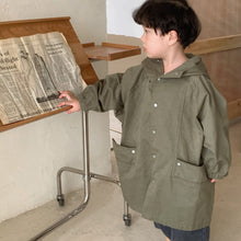 Load image into Gallery viewer, Q90579SE-Children's jacket, mid-length, boys' autumn clothing, girls' hooded windbreaker, 2022 new spring and autumn stylish baby tops