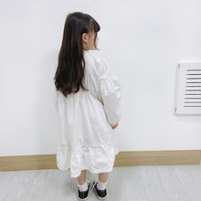 Load image into Gallery viewer, 22102PCW-Summer Japanese cotton loose irregular lace casual dress parent-child wear