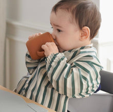 Load image into Gallery viewer, 000263SE-Danish children's long-sleeved pu reverse wear baby eating clothes bib super soft waterproof baby rice pocket