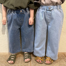 Load image into Gallery viewer, X81353PA-Spring and Summer Korean Version 8 Points 9 Points Denim Wide Leg Pants