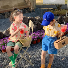 Load image into Gallery viewer, <Taiwan Pavilion> 2022X43SE-Korean version of boys and girls full print smiley face shirt (A3)