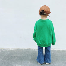 Load image into Gallery viewer, 22061PCW-Autumn parent-child outfit Japanese style ripped split flared denim trousers
