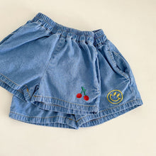 Load image into Gallery viewer, X90239PA-Children's summer denim shorts thin boys and girls baby 2022 new Korean embroidery loose denim 4-point pants