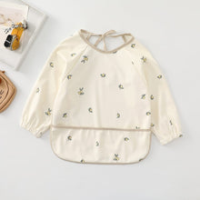 Load image into Gallery viewer, 000263SE-Danish children's long-sleeved pu reverse wear baby eating clothes bib super soft waterproof baby rice pocket