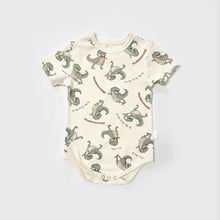 Load image into Gallery viewer, 40603LS-Summer Korean version of pure cotton full version printed short-sleeved bodysuit