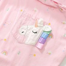 Load image into Gallery viewer, S1612DS-Little maven autumn cotton rainbow horse print dress