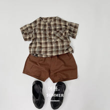 Load image into Gallery viewer, 1206SE-Summer Japanese thin cotton and linen casual retro plaid short-sleeved shirt