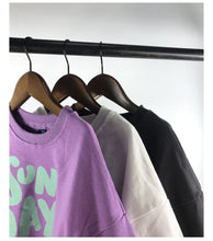 Load image into Gallery viewer, 23D1915PCW- Korean version of children's spring and autumn new parent-child wear Korean style letters loose casual long-sleeved parent-child terry sweater t