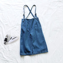 Load image into Gallery viewer, 22084PA-Spring and Autumn Japanese Style Tassel Loose Wide Leg High Waist Bib Jeans