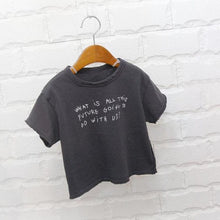 Load image into Gallery viewer, 23D216SE-2022 Summer New Children's Tops Korean Style Simple Soft Round Neck Letter Printed Boys and Girls Cotton Short Sleeve T-Shirt