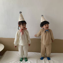 Load image into Gallery viewer, Q90389JG-Children's pajamas boys pullover spring and autumn pure cotton gauze A-type baby long-sleeved suit children girls home clothes