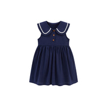 Load image into Gallery viewer, S1810DS-Summer European and American style cute doll collar pure cotton sleeveless dress