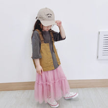 Load image into Gallery viewer, 23001PCW-Spring and summer Japanese style long fluffy flower bud gauze skirt parent-child outfit