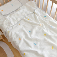 Load image into Gallery viewer, AC2011-Newborn Beanie Blanket Baby Pure Cotton Gauze Comfort Blanket Shell Edge Crepe Embroidery Children's Small Blanket Four Seasons
