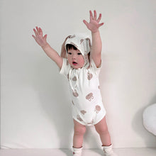 Load image into Gallery viewer, 32313LS-Summer Korean version of bunny full print bodysuit + hat two-piece set