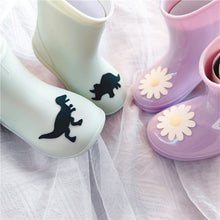Load image into Gallery viewer, 32701AC-Simple dinosaur daisy low-mid tube children's rain boots