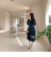 Load image into Gallery viewer, 22B049PCW-High-end polka dot parent-child outfit ins dress French retro internet celebrity long skirt chiffon print skirt mother and daughter outfit