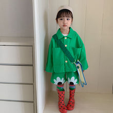 Load image into Gallery viewer, Q90600TG-Korean children's clothing children's spring and autumn suits boys' street-blasting Klein blue 2022 baby girls' jackets and pants trend