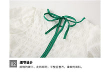 Load image into Gallery viewer, 22B038PCW-New summer parent-child outfit fairy wear white long loose slimming net celebrity stylish mother and daughter outfit