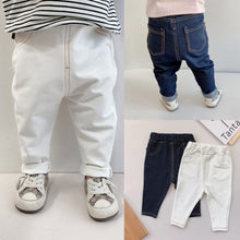 Load image into Gallery viewer, WH112105PA- Spring and Autumn knitted imitation denim casual trousers