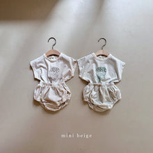 Load image into Gallery viewer, 6109TG-Summer popcorn striped top + butt pants set