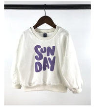 Load image into Gallery viewer, 23D1915PCW- Korean version of children's spring and autumn new parent-child wear Korean style letters loose casual long-sleeved parent-child terry sweater t