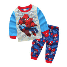 Load image into Gallery viewer, WH91208TG-New children's pajamas boys cotton long-sleeved children's clothing boys and children's small and medium children's home clothes suit