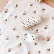 Load image into Gallery viewer, WH72502AC-Korea ins baby diaper pad waterproof washable anti-diabetic mattress baby leak-proof bear overnight bed sheet