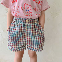 Load image into Gallery viewer, X90278PA-Children's shorts for outer wear, baby Japanese plaid children's clothing, summer thin style, 2022 new casual little boy pants