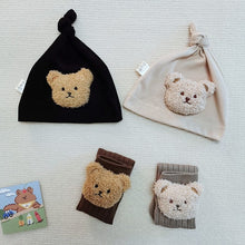 Load image into Gallery viewer, WH81503AC- Korean ins style cute embroidered bear head children's medium and long socks without heels straight tube boys and girls baby warm socks