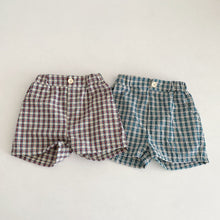 Load image into Gallery viewer, X90278PA-Children's shorts for outer wear, baby Japanese plaid children's clothing, summer thin style, 2022 new casual little boy pants