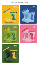 Load image into Gallery viewer, YX1102AC-Children's rain boots boys and girls dinosaur rain boots outdoor waterproof shoes lightweight non-slip rain boots kindergarten water shoes