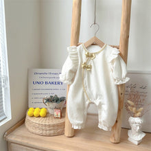 Load image into Gallery viewer, 2303224LS-Sweet autumn bowknot romper with a hint of fragrance