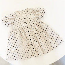 Load image into Gallery viewer, 21D801PCW-2022 Summer Korean Parent-child Clothing New Korean Polka Dot Bubble Short Sleeve Princess Casual Mother and Daughter Dress
