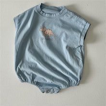 Load image into Gallery viewer, 24D995LS-ins Korean version of the new summer baby jumpsuit male and female baby soft and comfortable cute fart dinosaur romper