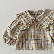 Load image into Gallery viewer, 24D1499SE-ins Korean fashion autumn new tops for girls and babies with fashionable lace lapel bottoming long-sleeved casual shirt