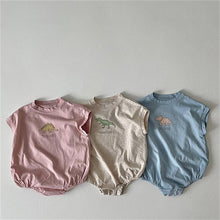 Load image into Gallery viewer, 24D995LS-ins Korean version of the new summer baby jumpsuit male and female baby soft and comfortable cute fart dinosaur romper
