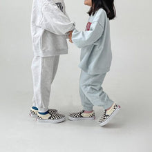 Load image into Gallery viewer, 23D854TG-Children's 2022 Spring and Autumn New Boys and Girls Korean Fashion Letter Printed Long Sleeve Pullover Cotton Sweater Trousers Set