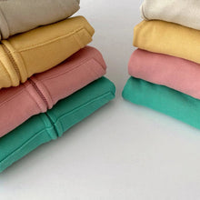 Load image into Gallery viewer, 24D1516TG- Korean version of boys and girls autumn new suits fashion sports leisure hooded terry cotton sweater cardigan trousers two pieces