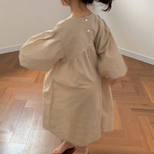 Load image into Gallery viewer, 22D385PCW- Spring and Autumn Korean children's clothing new style girls Korean style parent-child lantern sleeve loose casual dress