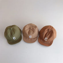 Load image into Gallery viewer, AC1101-Baby soft brim duckbill cap new spring ins Korean C letter simple and versatile pure cotton children's baby baseball cap